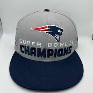 New Era Super Bowl New England Patriots Champions Gray and Navy Hat NWOT